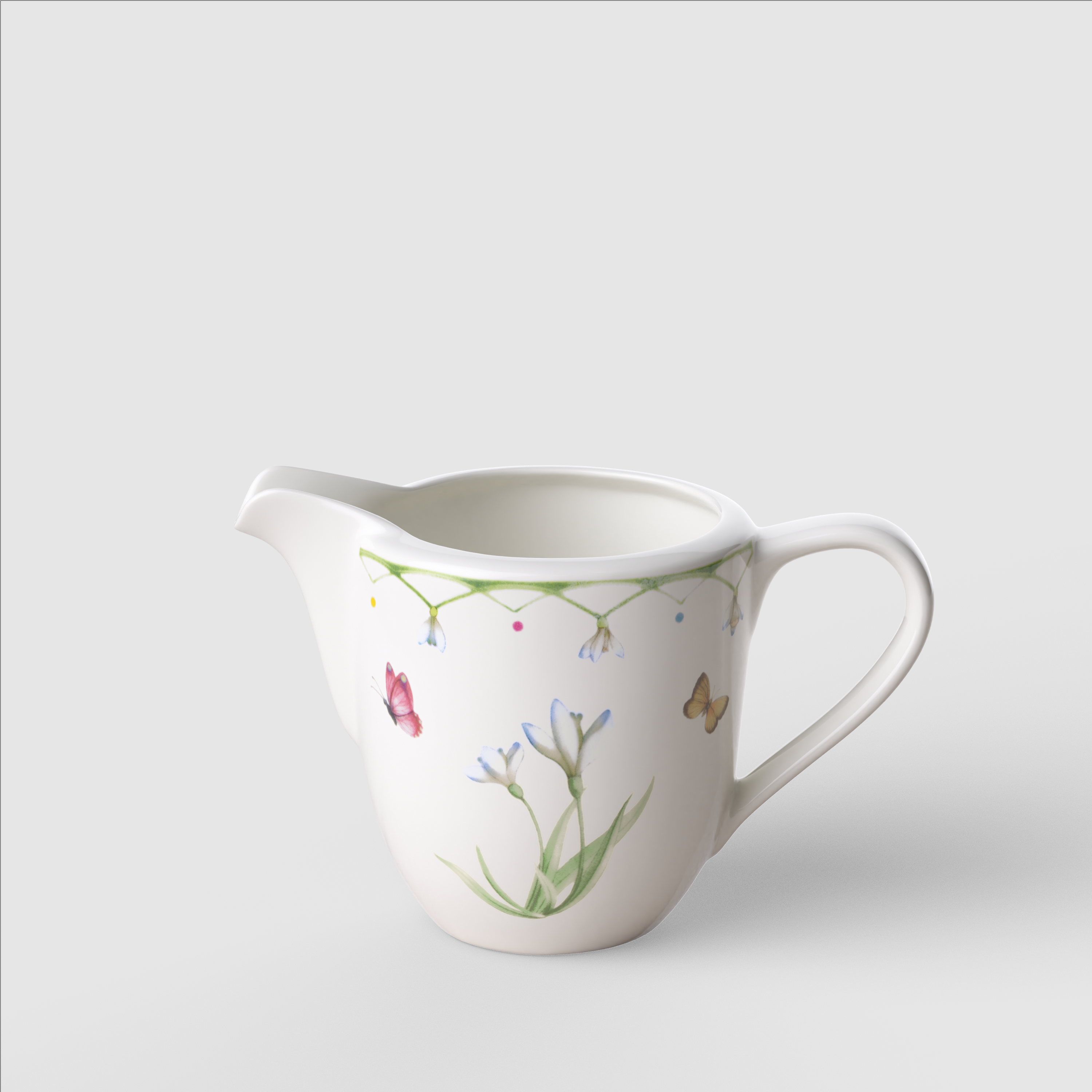 Colourful Spring Creamer Green, 7.2 oz, Premium Porcelain