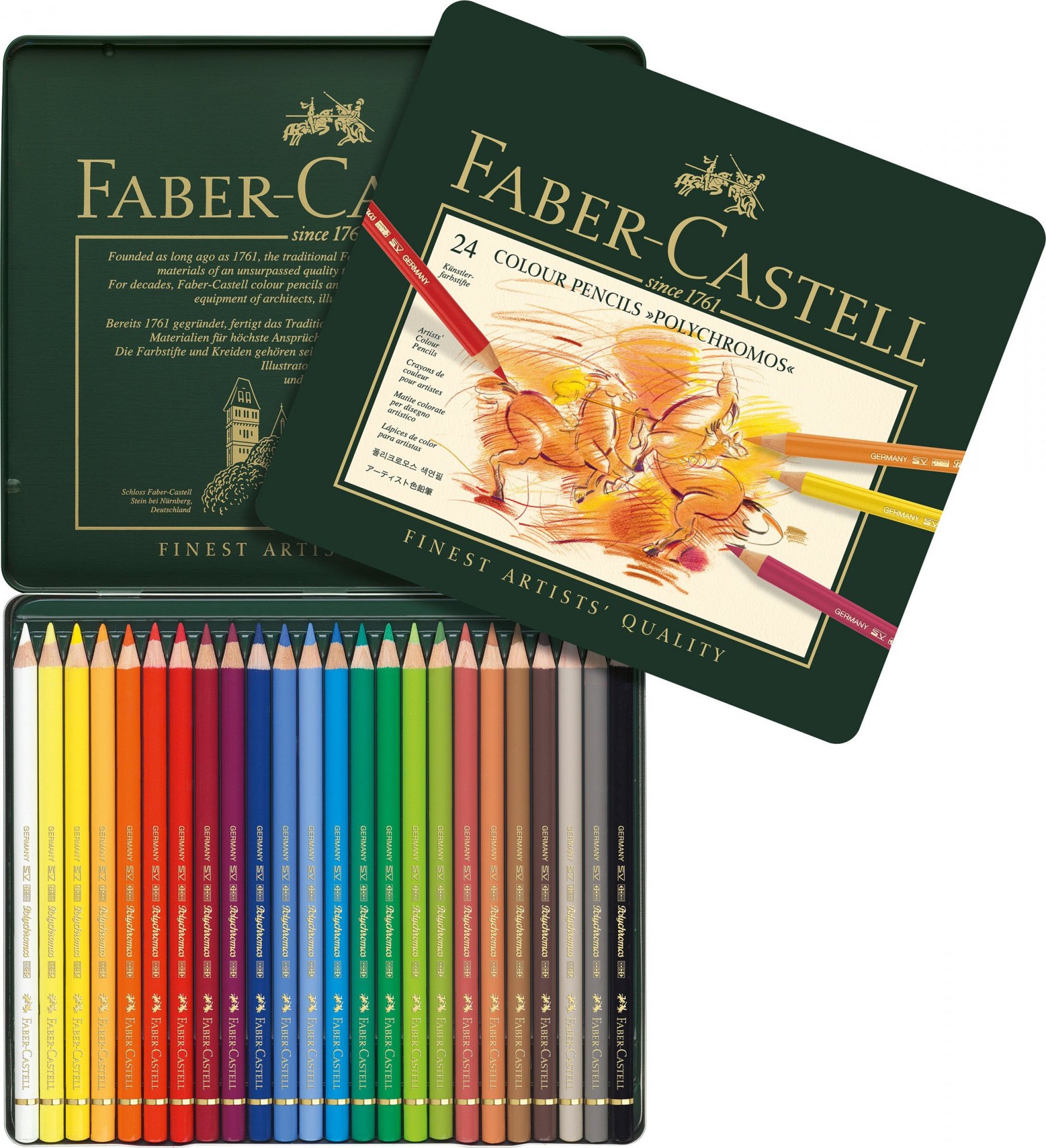 Faber-Castell Polychromos Farbstift, 24er-Set