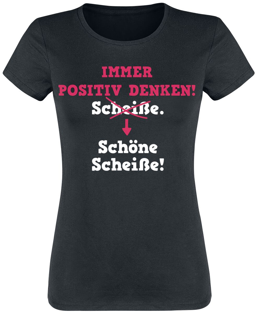 Immer positiv denken! | Slogans T-Shirt Manches courtes