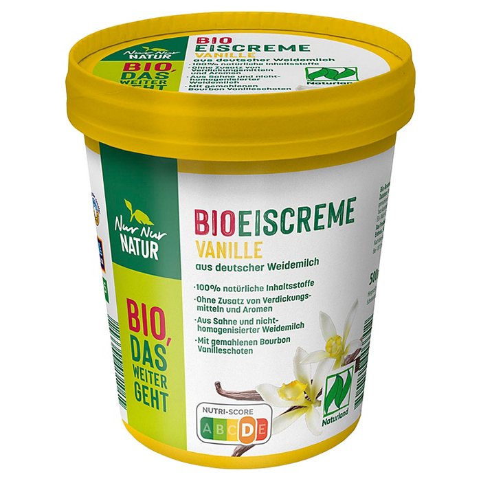 NUR NUR NATUR Bio-Eiscreme 500 ml, Vanille