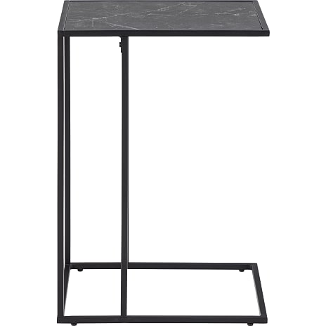 Infinity hjørnebord - sort marmorlook