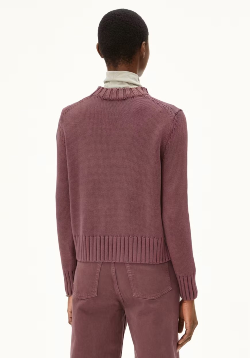 Armedangels Strickpullover Amaliaas GMT Dye Dark Berry
