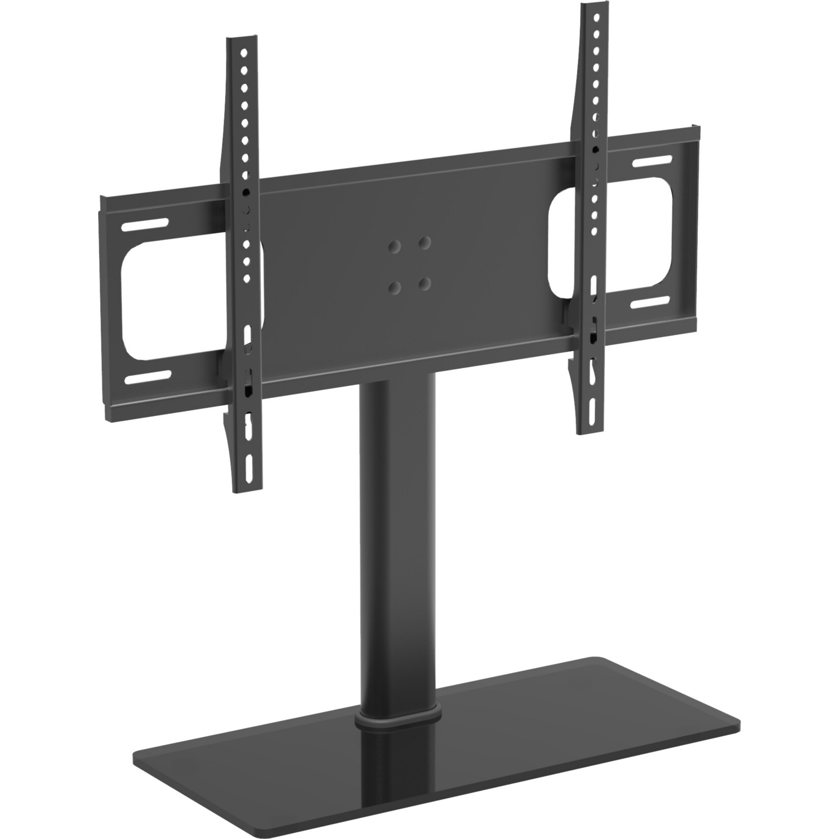 VCM Universal TV VESA Standfuß Aufsatz Erhöhung Alu Fernseh Ständer Glas B-TTS-600