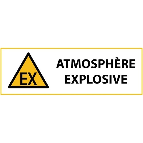 Signalétique danger W021 - Atmosphère explosive - Norme ISO 7010