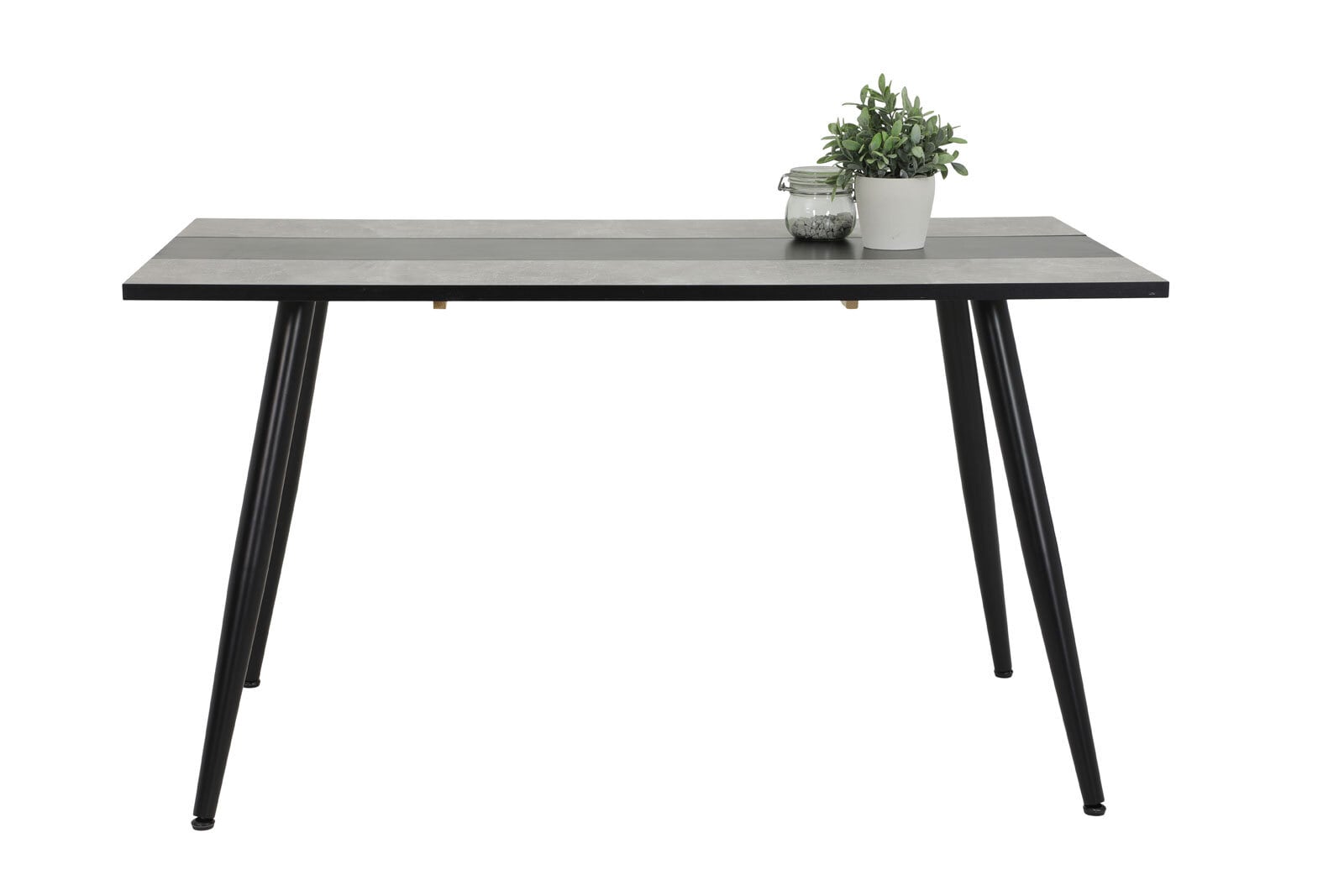 Esstisch Janina Beton-Optik grau/schwarz 140x80x76