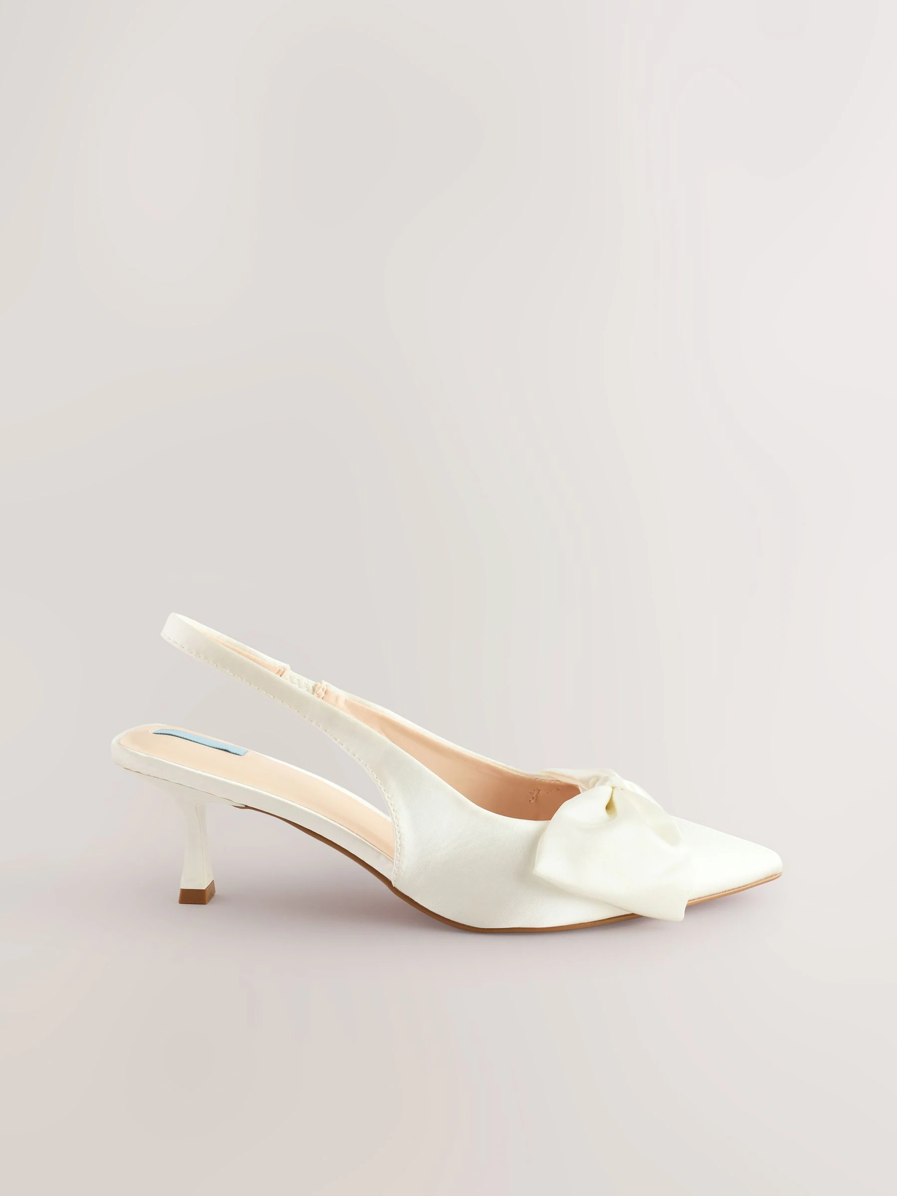 Ivoor - Forever Comfort® Wedding Satin Bow Pointed Toe Slingback Heels