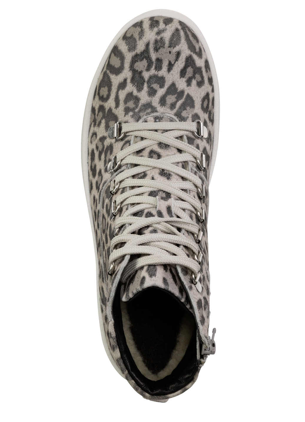 Schnür-Bootie mit rassigem Leo-Print