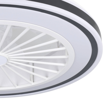EGLO plafondlamp Almeria met ventilator Ø48cm, zwart/wit