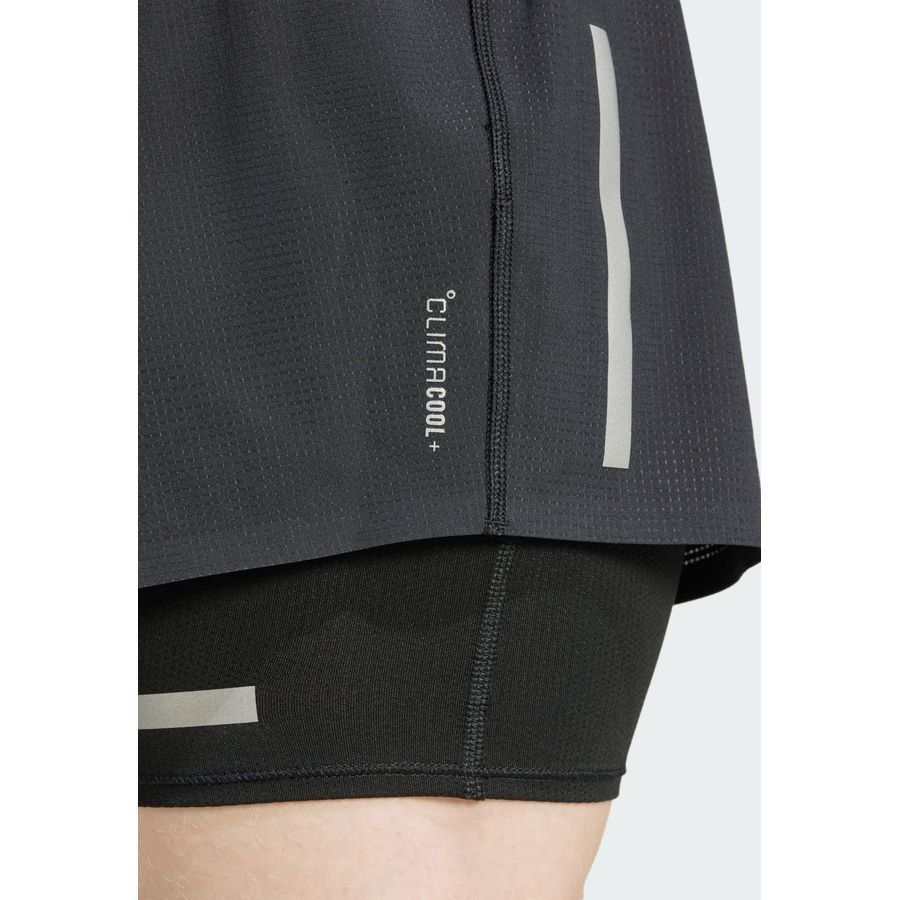 Adidas Short de running réfléchissant 2 en 1 Ultimate