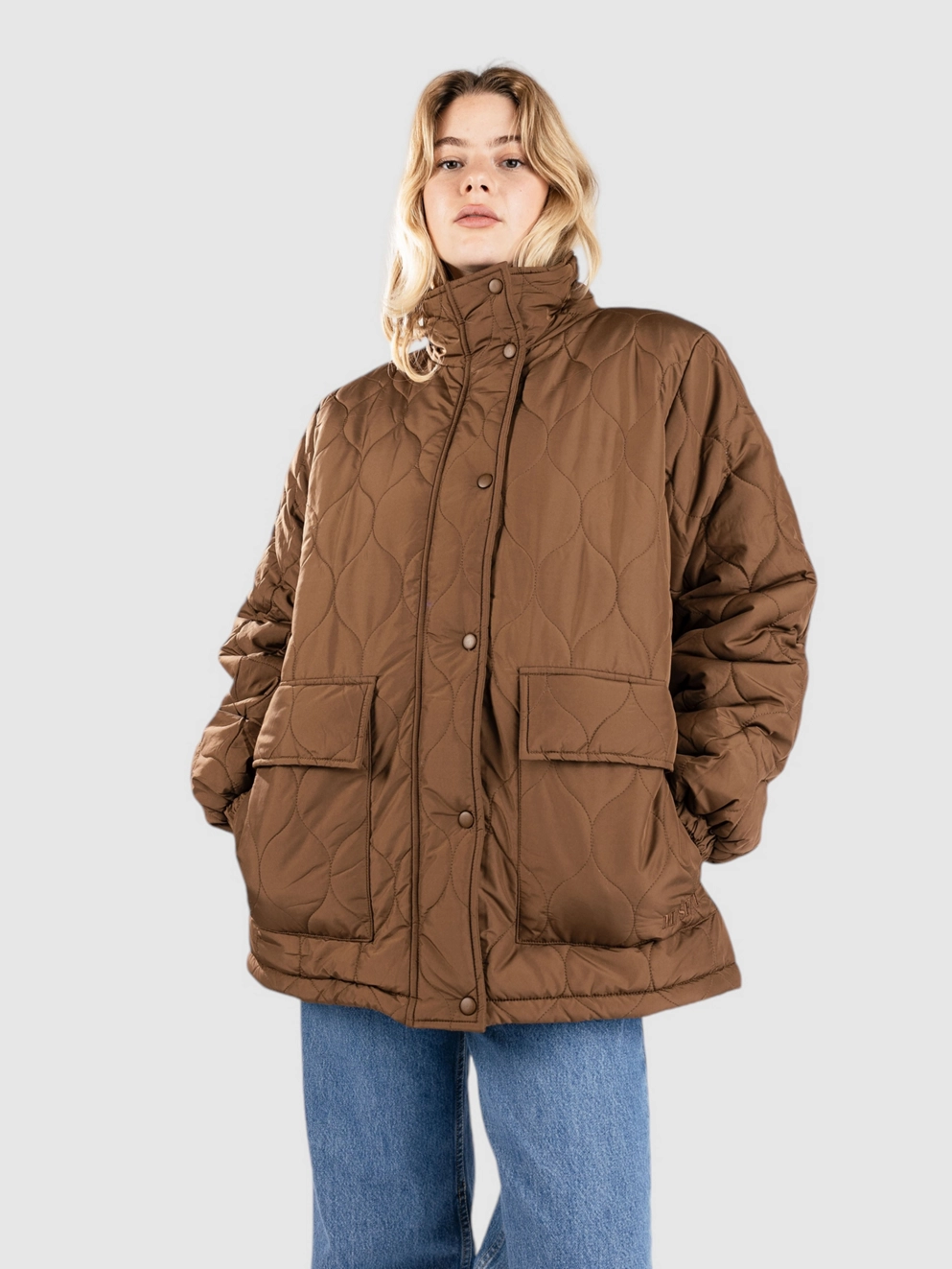 Misfit Shapes Duplis Puffa Jacket chocolate