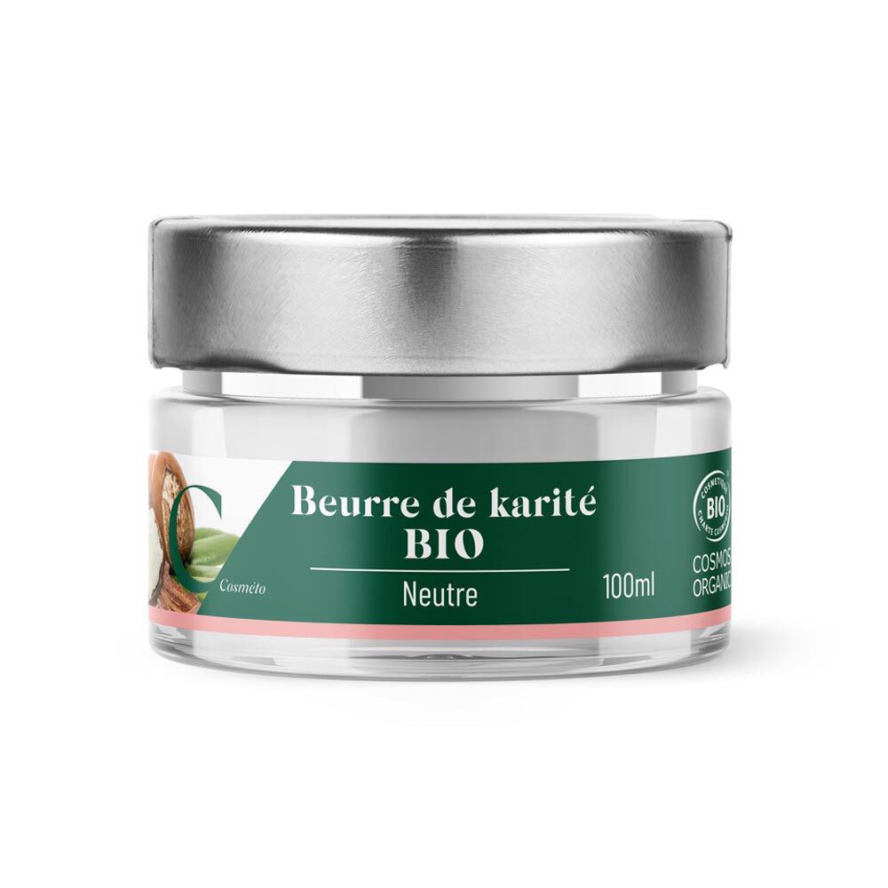 Beurre de karité bio neutre, pot de 100 ml