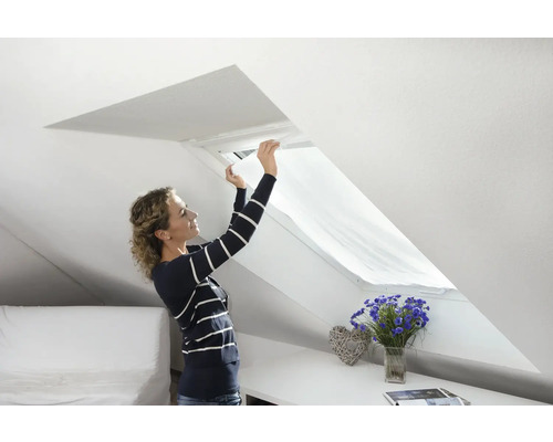 Vliegenhor voor dakramen tesa Insect Stop Comfort, geen boren nodig, wit, 120x140 cm