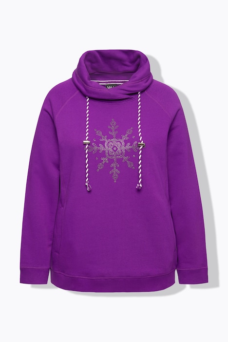 Sweatshirt, Eisstern, Stehkragen, Taschen, Langarm