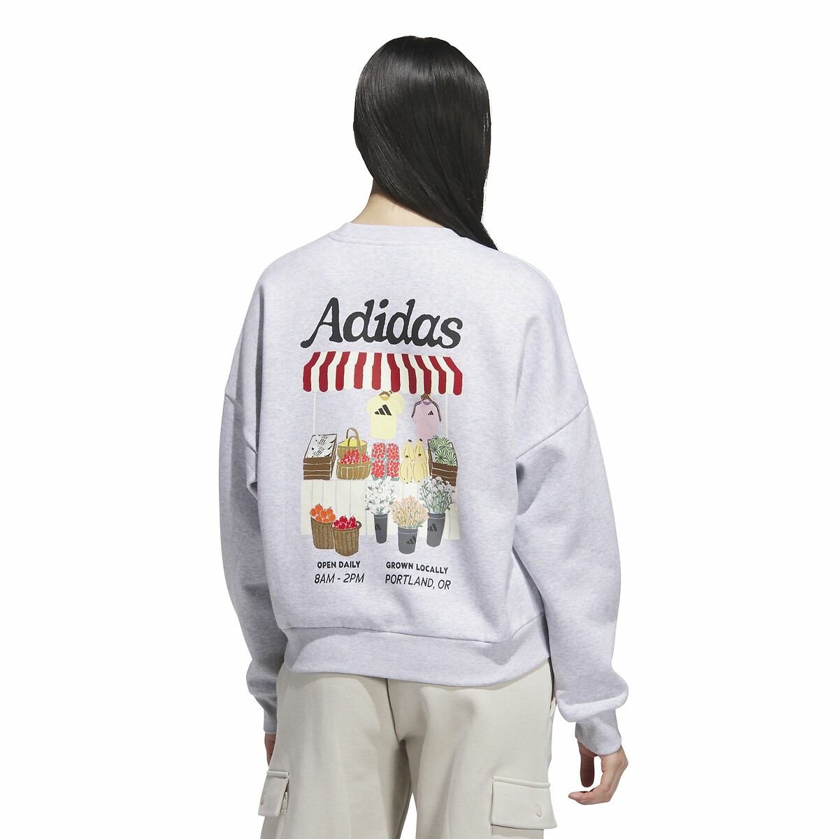 ADIDAS ROUPAS ESPORTIVAS<br>Moletom com estampa nas costas