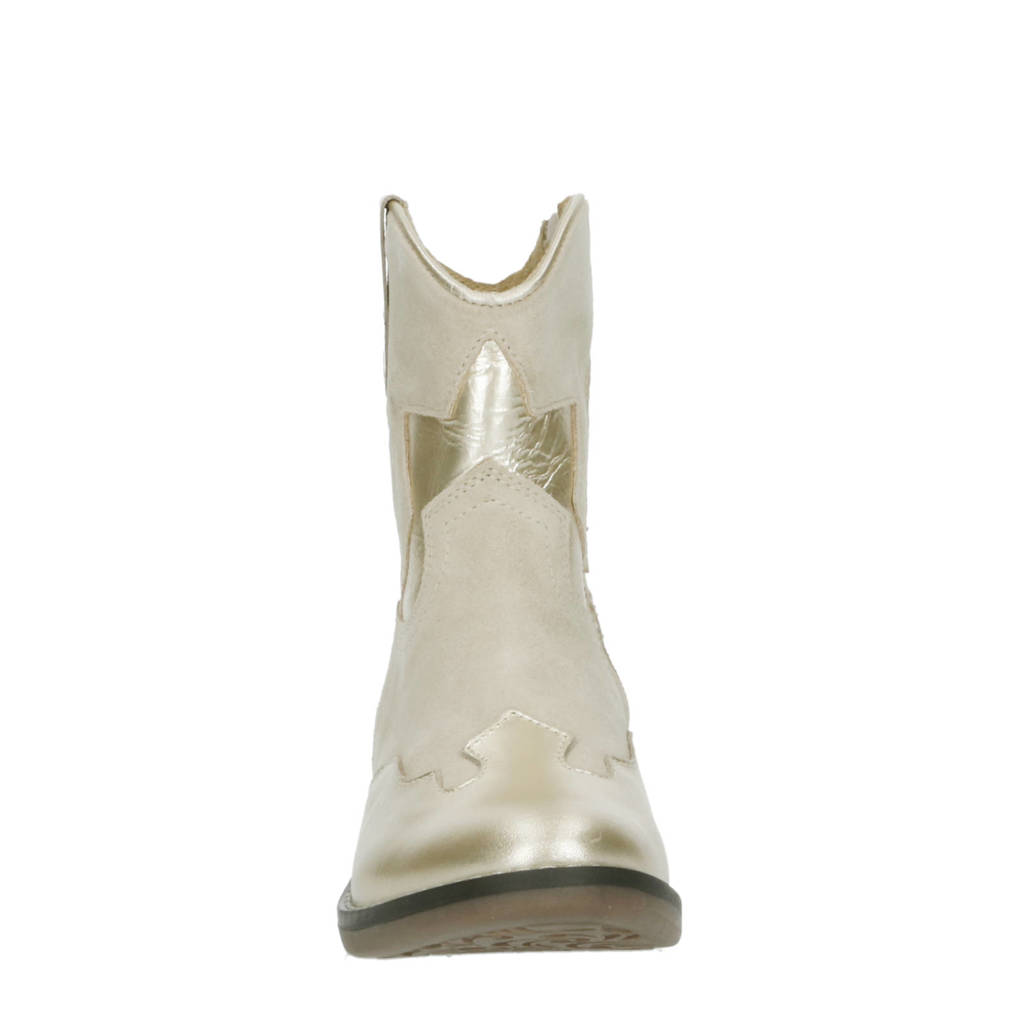 So Jamie suède cowboylaarzen beige/goud