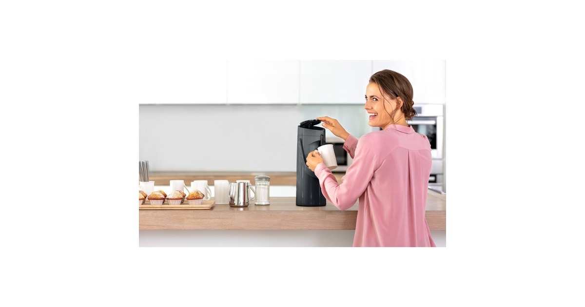 EmsaPONZA Pompthermoskan 1,9 Liter isoleerkan  (Antraciet, Comfort Press)