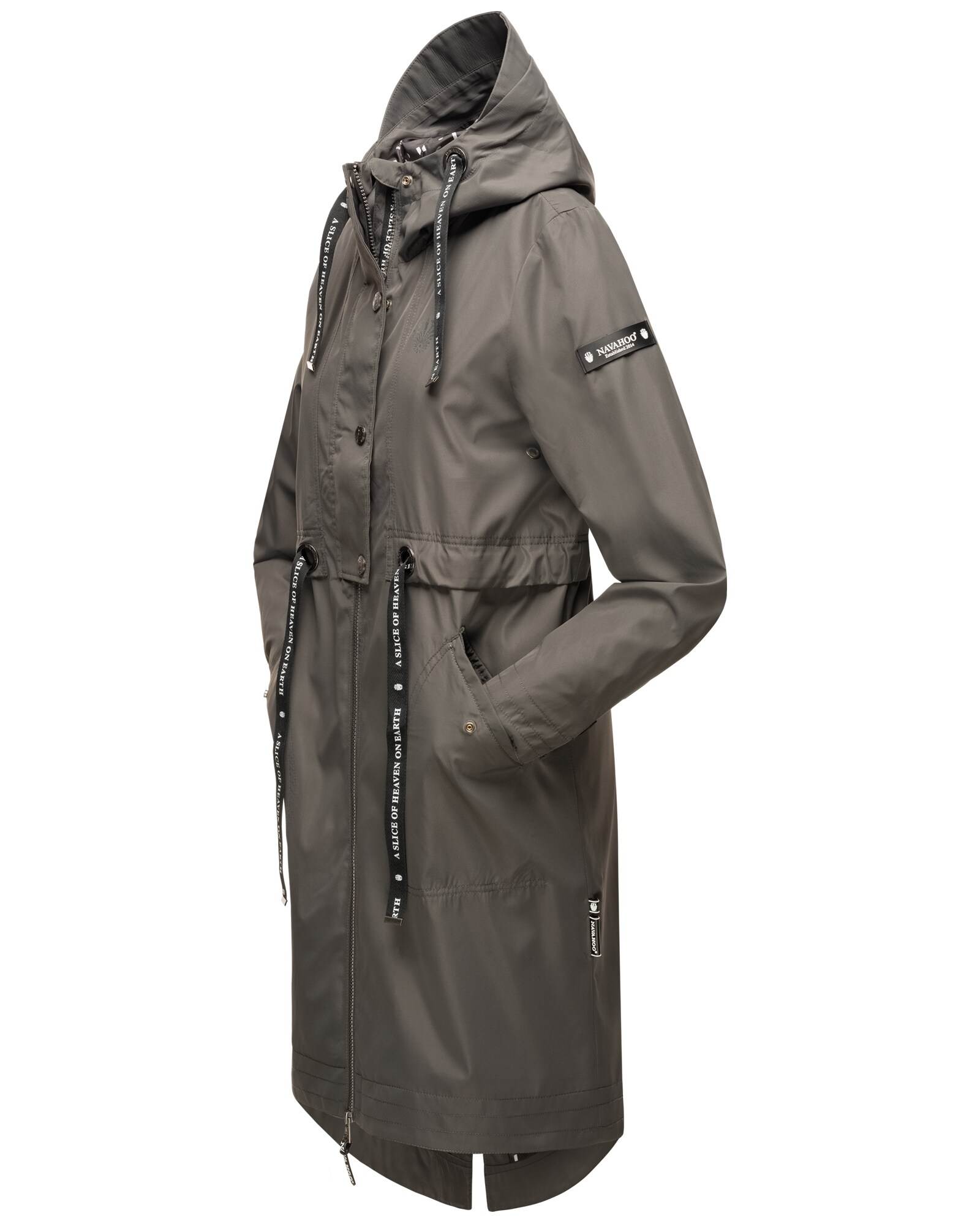 NAVAHOO Damen Modischer Funktionsparka Übergangs Outdoorjacke mit Kapuze Josinaa
