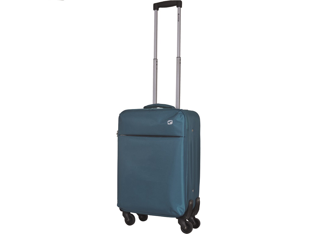 MALA DE CABINE FLEXÍVEL AIRPORT VERDE 4 RODAS 55CM