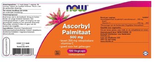 NOW Ascorbyl Palmitate 500mg Capsules 100ST