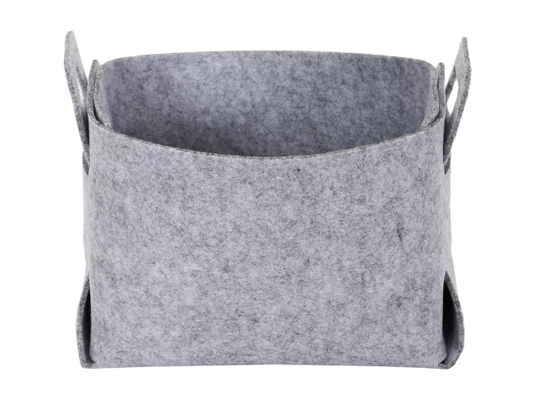 Lot De 3 Rangements En Feutre Pliables