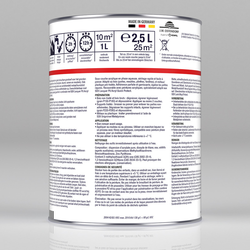 Bridex SDX Undercoat grondverf acryl 2,5L wit