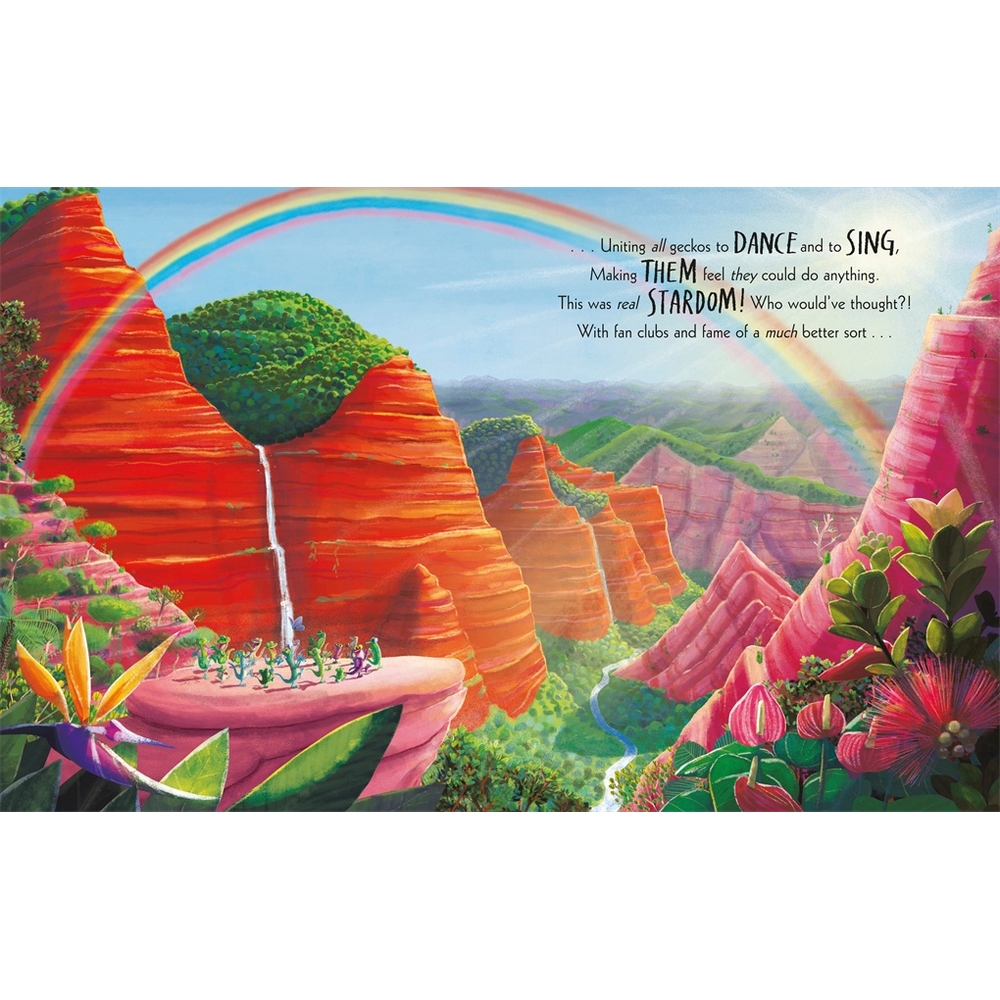 Das Taschenbuch „Der Gecko und das Echo“ von Rachel Bright