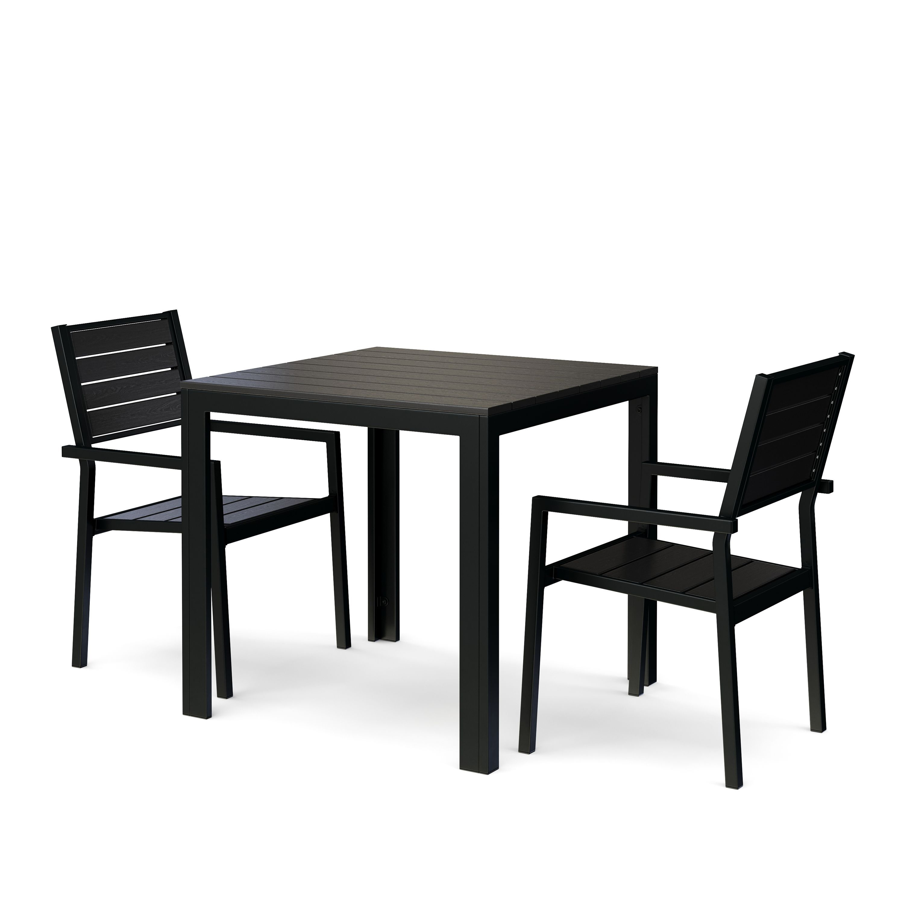 Gartenmöbel Set NELI 2 Stühle schwarz