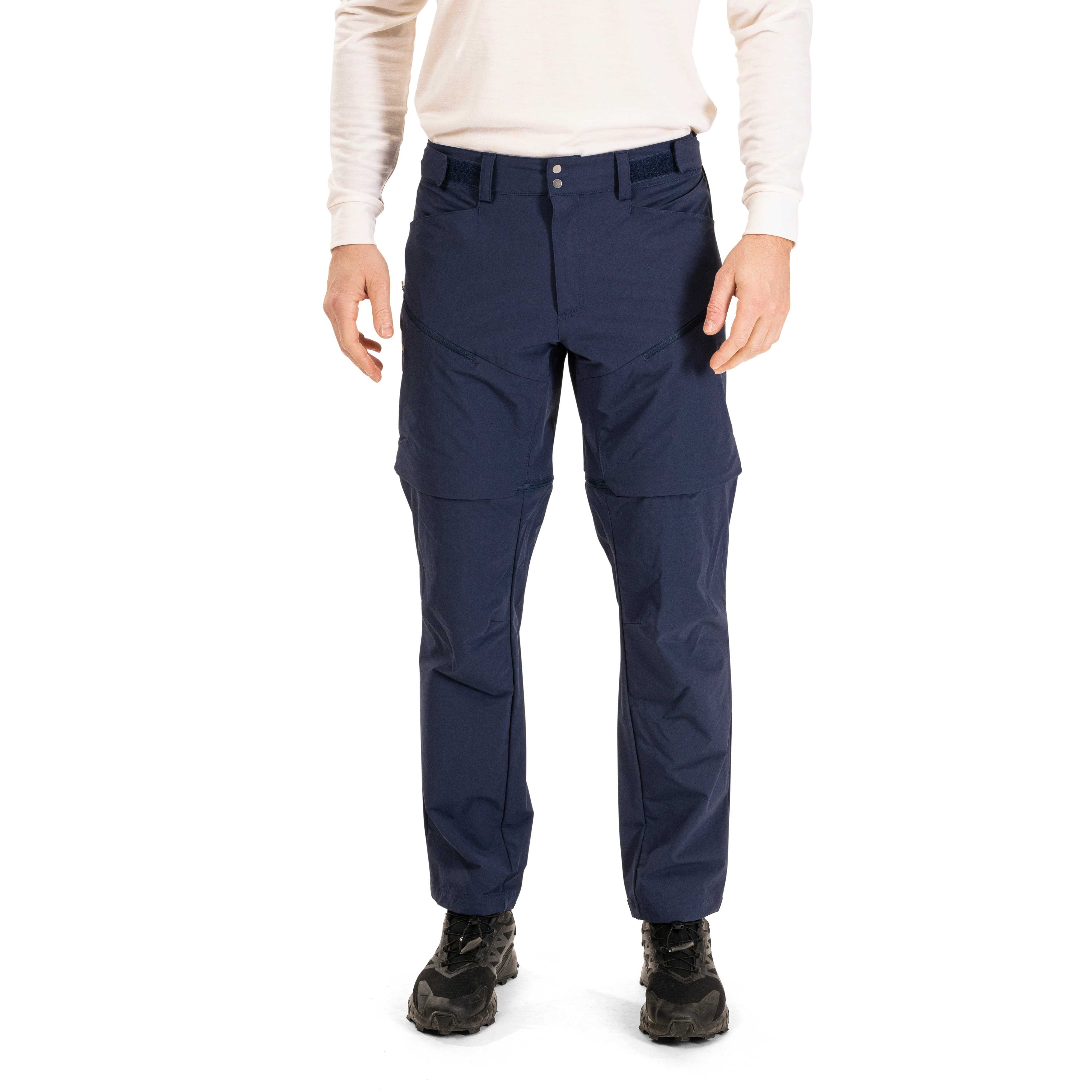 Convertible Zip-Off Softshell Pants Men Navy Blue