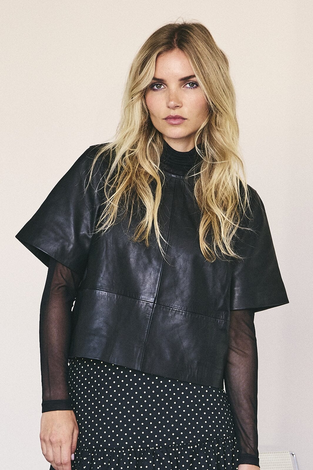 Co´Couture Phoebecc Leather Tee 35732