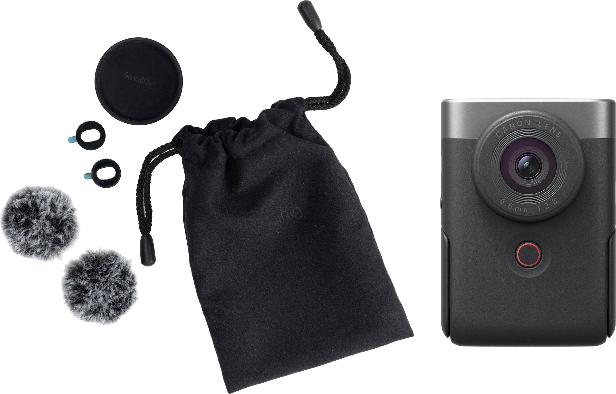 Canon Camcorder »PowerShot V10 Silber Vlogging-Kit« 4K Ultra HD Bluetooth