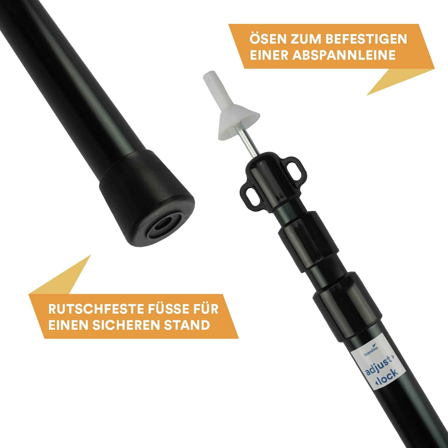 Skandika  set van 2 telescopische luifelstaanders