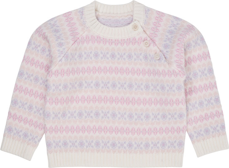 Copenhagen Colors MERINO PATTERN PULL OVER Lavender combi