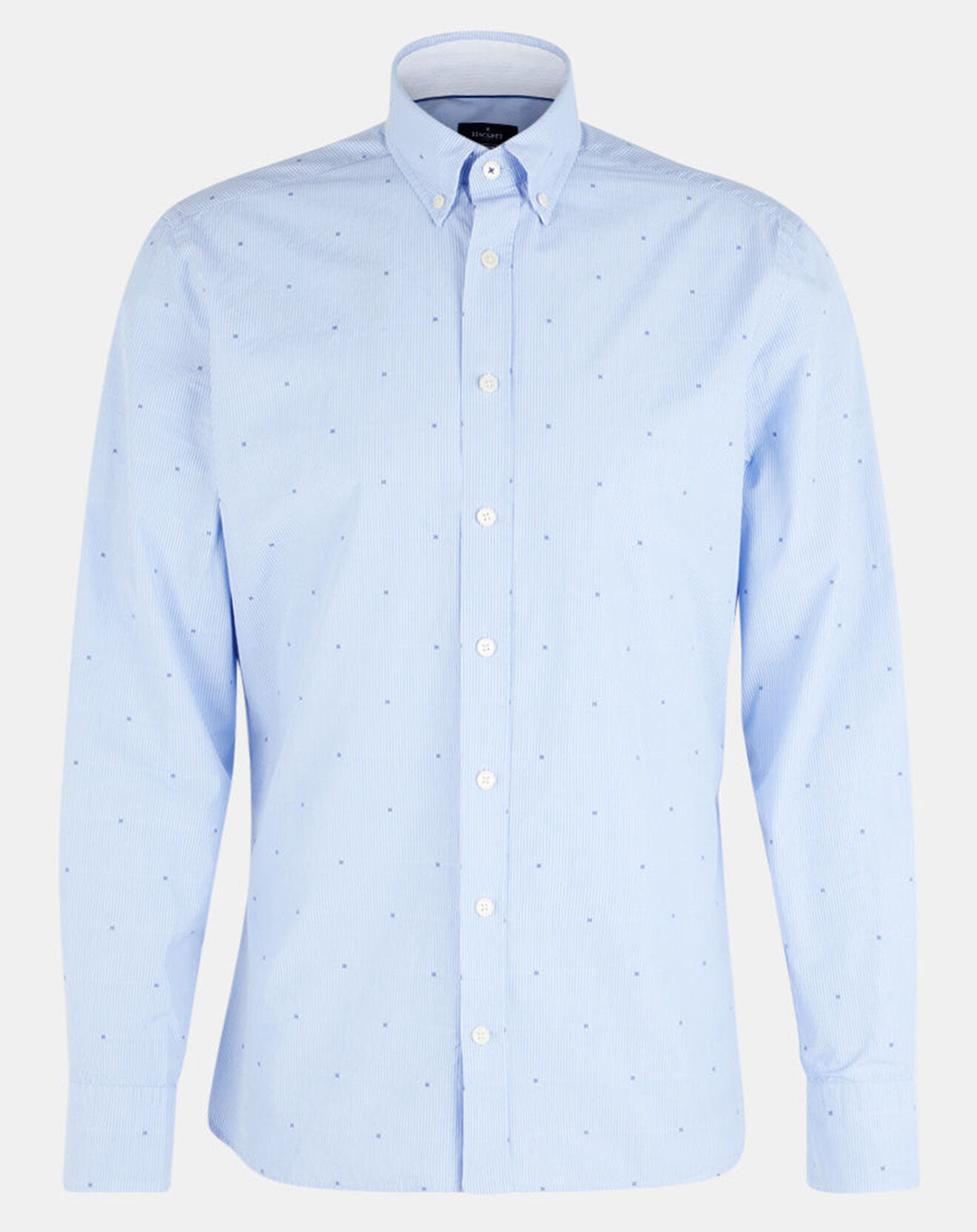 Hackett London Chemise Slim Fit Fil Coupé imprimée bleue