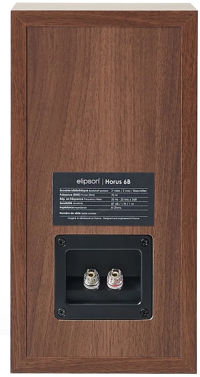 Elipson Horus 6B Noyer foncé (la paire) Enceintes bibliothèque