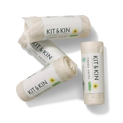 Kit & Kin  Biologisk nedbrytbare Bleieposer 60-Pakk