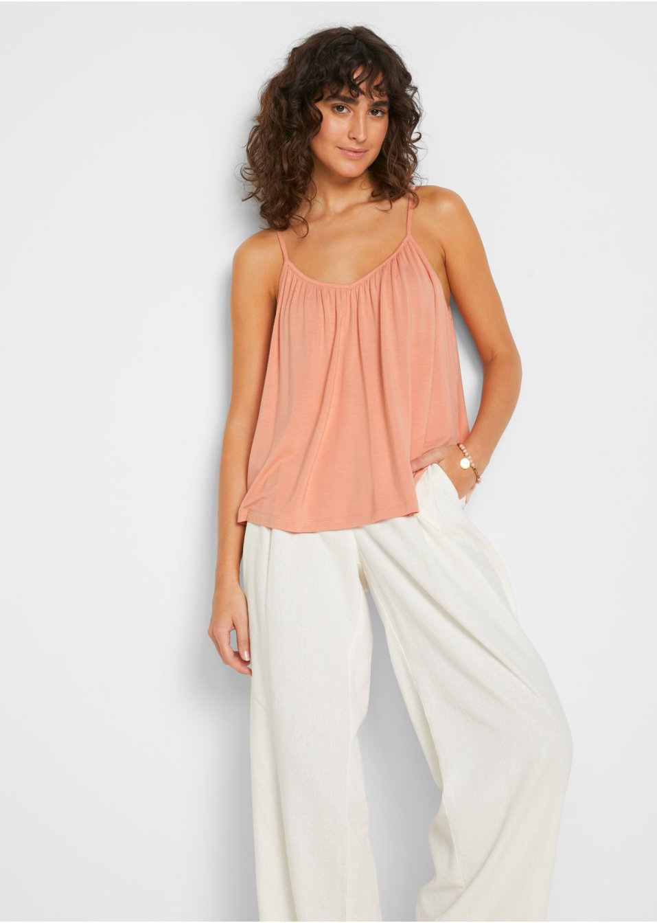 Top-tunique fluide avec viscose