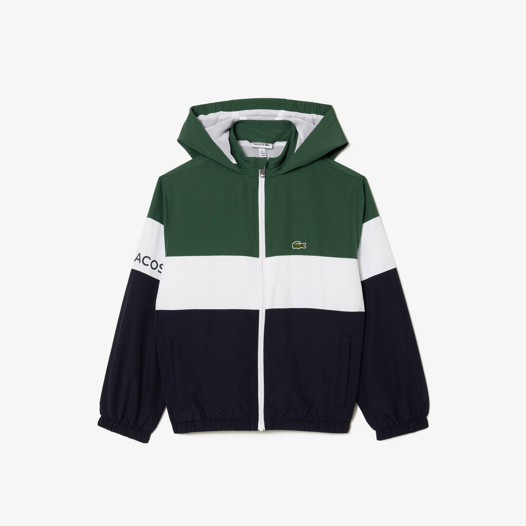 Veste zippée à capuche enfant Lacoste en polyester recyclé Manteaux & Blousons - Vert - Lacoste - Enfant