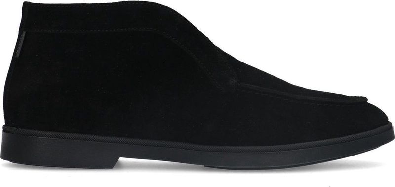 Manfield - Heren - Zwarte Suède Boots - Suède - Leer