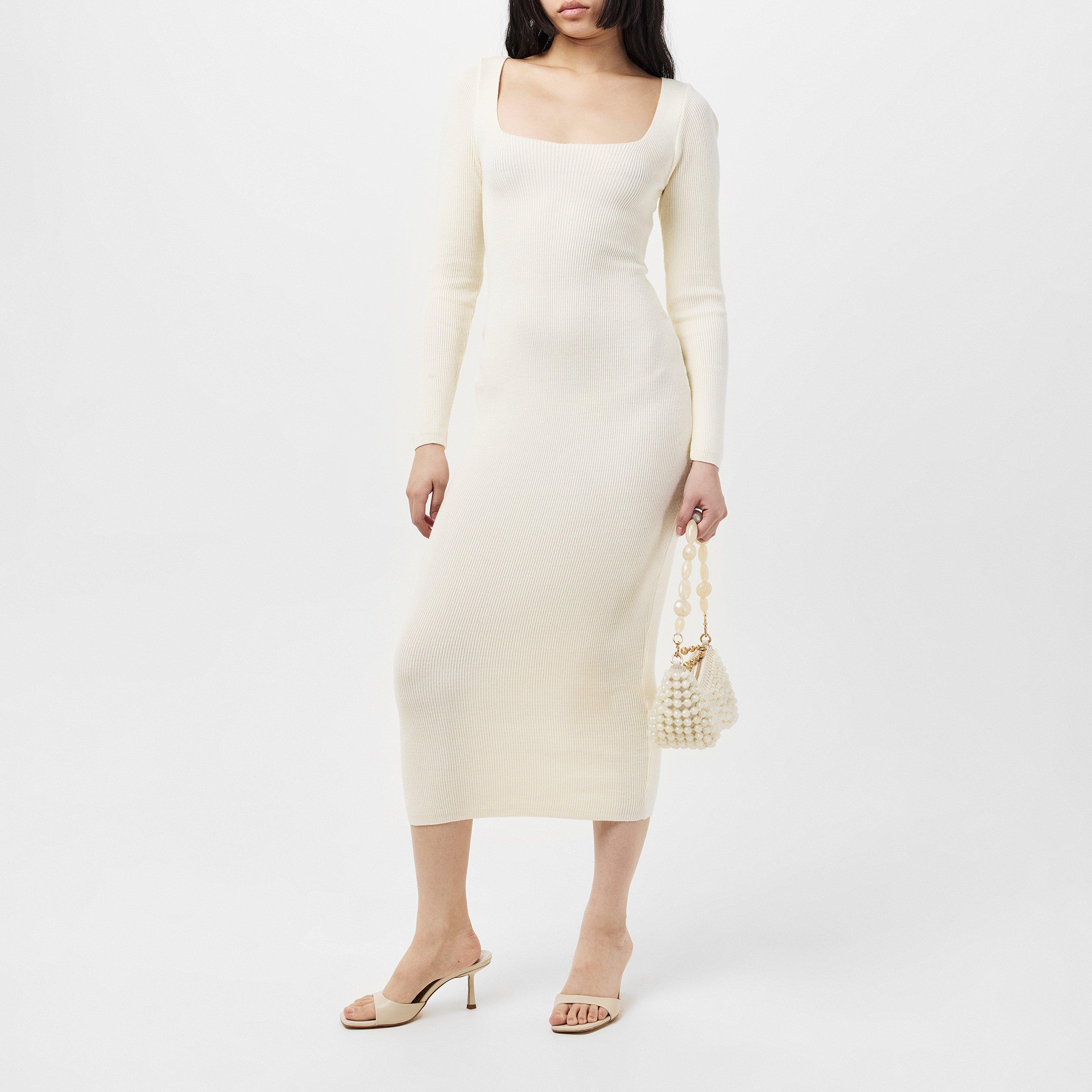 Missy Empire ME Knit Square Neck Midi Dress Womens