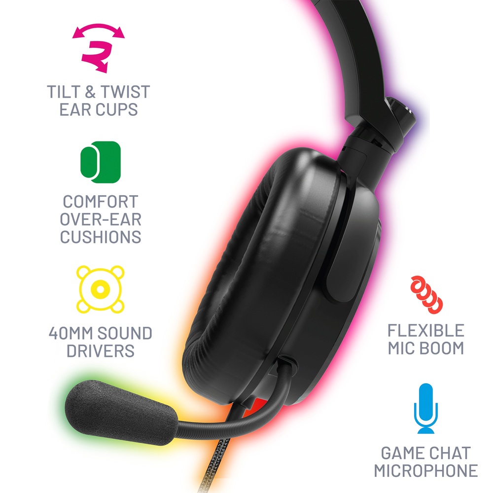 Stealth LED-beleuchtetes Gaming-Headset für Xbox, PS4/PS5, Switch, PC