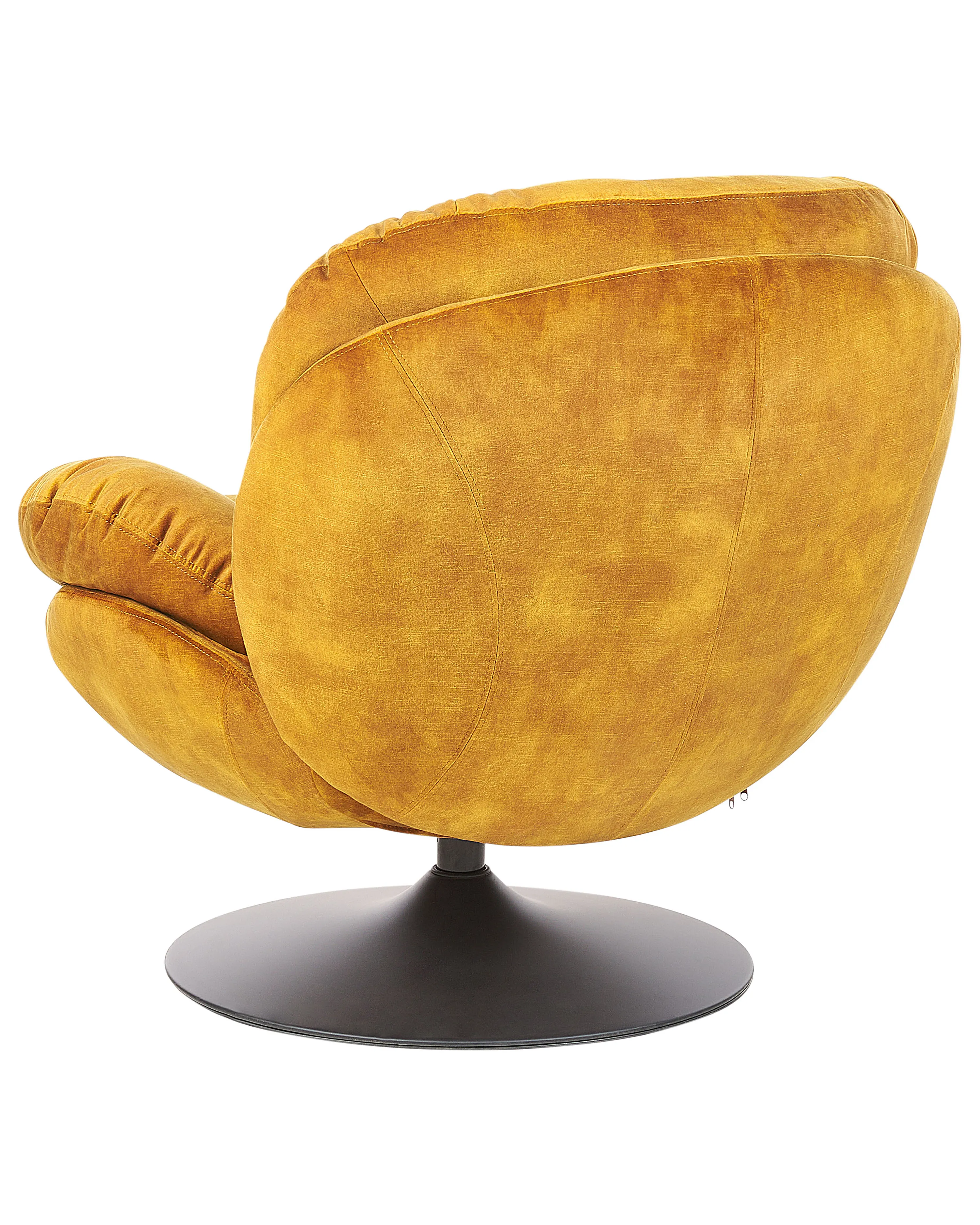 Draaifauteuil NOLVIK Fluweel Mosterdgeel