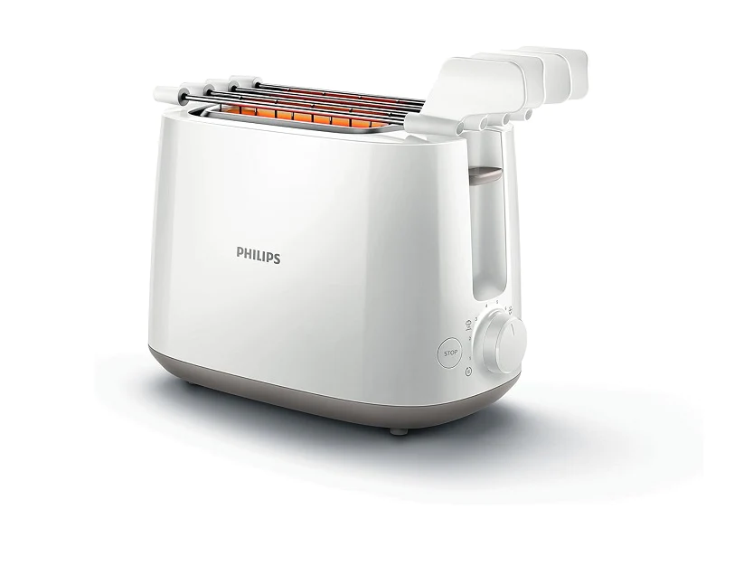 grille pain électrique 2 fentes 600W blanc gris Philips