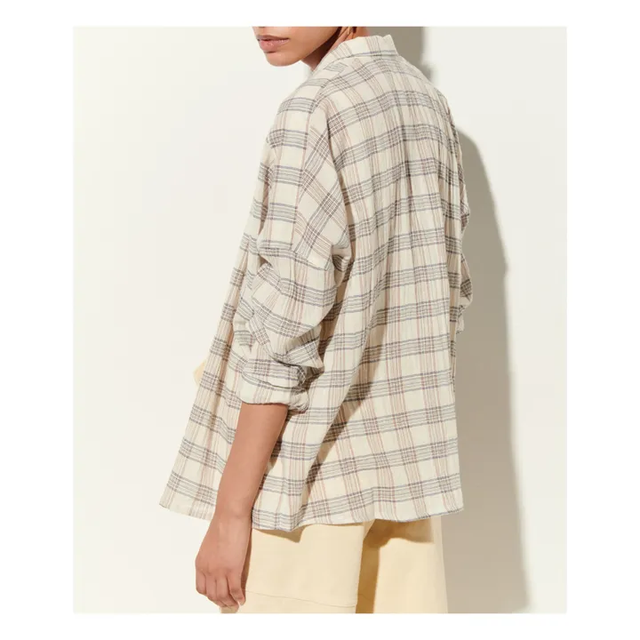 Sessùn Chemise Delima Carreaux | Ecru