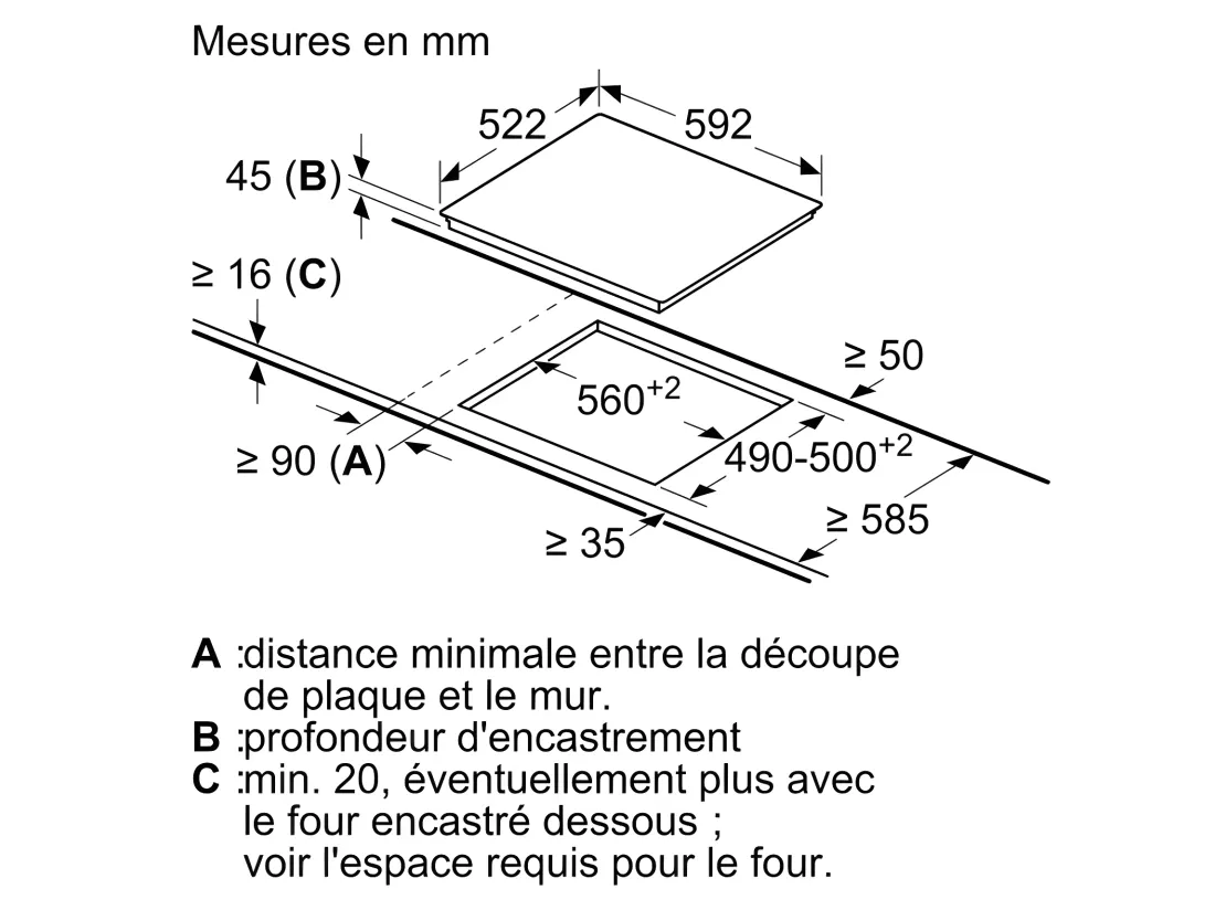 Plaque vitrocéramique BOSCH, PKM611BB8E