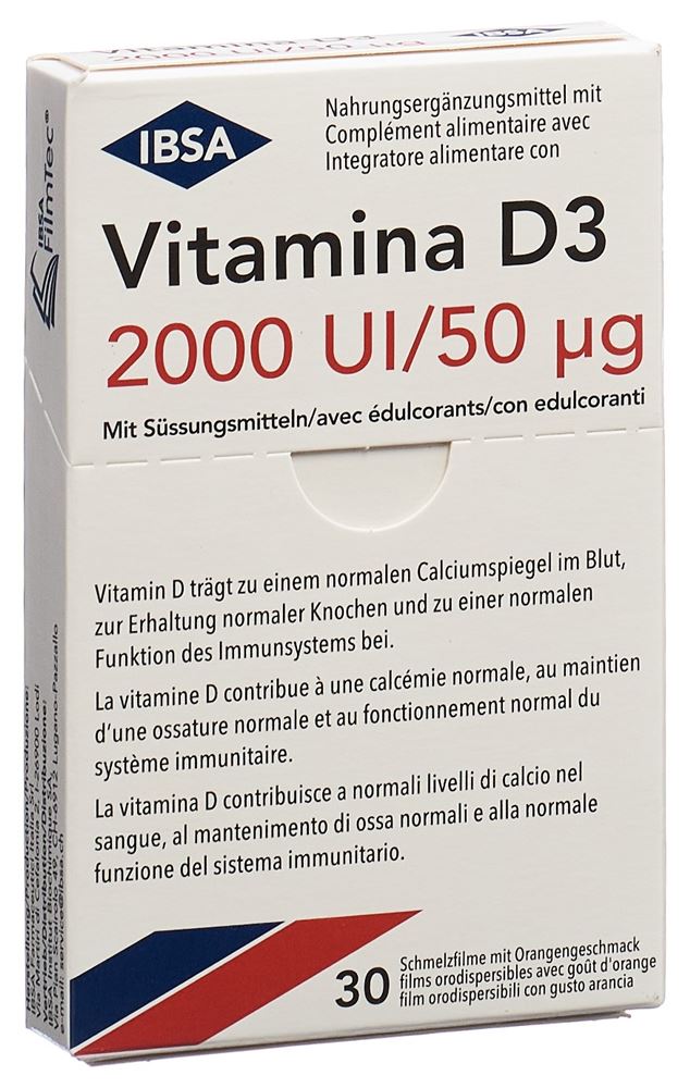 VITAMINA D3 Schmelzfilm 2000 I.U. (neu) 30 Stk<br>30 Stück, Schmelzfilm, (neu)