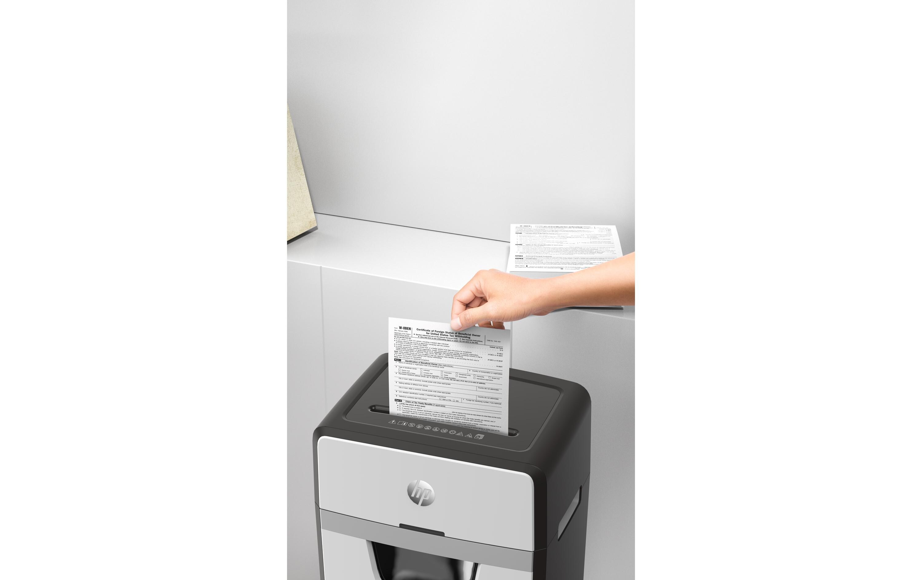 Aktenvernichter OneShred 16MC P-5, 16 Seiten<br>Dokumentenvernichter von HP