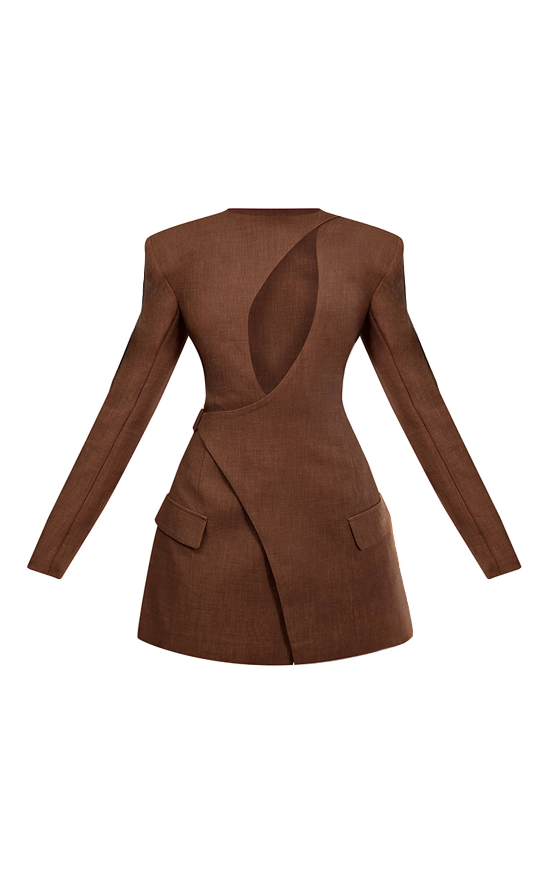 Moka Robe Blazer Plt Label Ajustée À Découpe Asymétrique