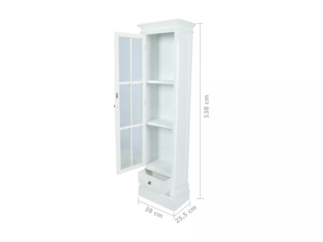 Meuble de bibliothèque avec 3 étagères Blanc Bois
