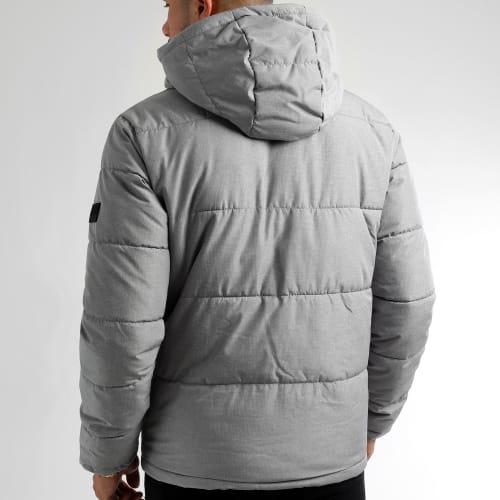 Doudoune Capuche Brady Gris Chiné