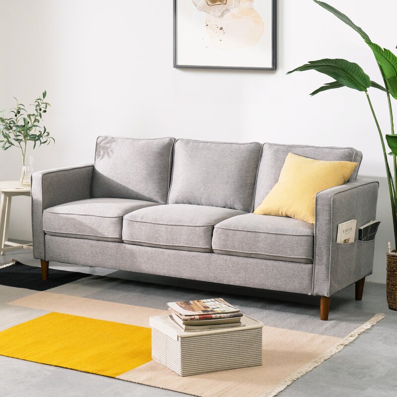 Hana 73&rdquo; Square Arm Sofa